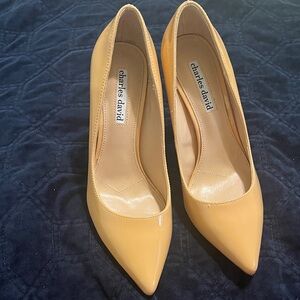 Charles David Nude Yellow Heels